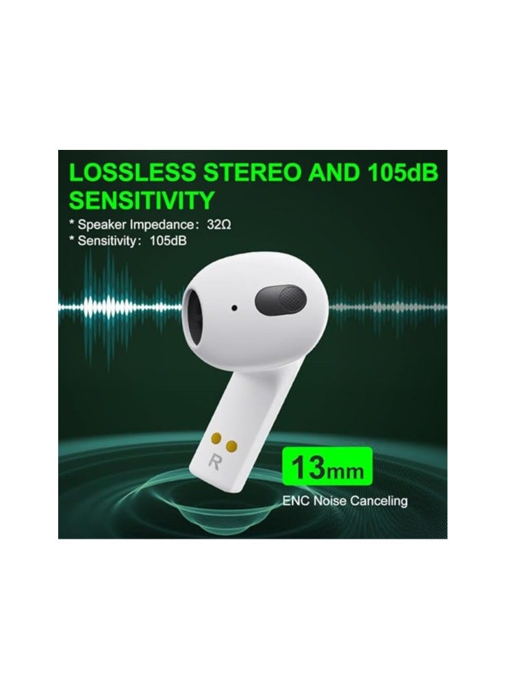 بلاك شارك سماعات أذن لاسلكية تعمل بتقنية البلوتوث، تحكم باللمس مع شحن، تشغيل، باس عميق، سماعات ستيريو مقاومة للماء، داخل الأذن، ميكروفون مدمج لأجهزة الكمبيوتر المحمول/أندرويد - Image 4