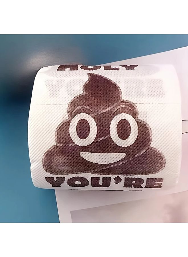 Funny 30th 40th Birthday Toilet Paper Roll With Poop Design Home Party Decorations Style 50 - Image 1