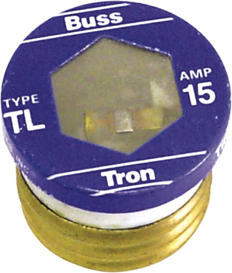 Bussman TL-15PK4 15 Amp Time Delay Plug Fuses 4 Count