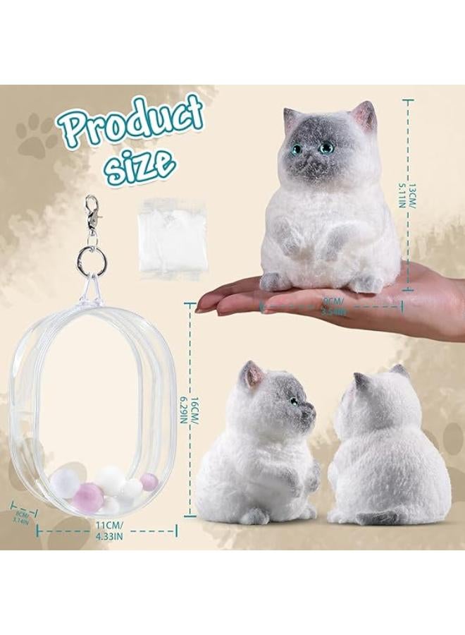 Big Cat Squishies Toy - Soft Siamese Cat Squeeze Stress Relief Toys for Kids & Adults, Cute Realistic Sensory Fidget Toy (4.9Inch) - Image 2