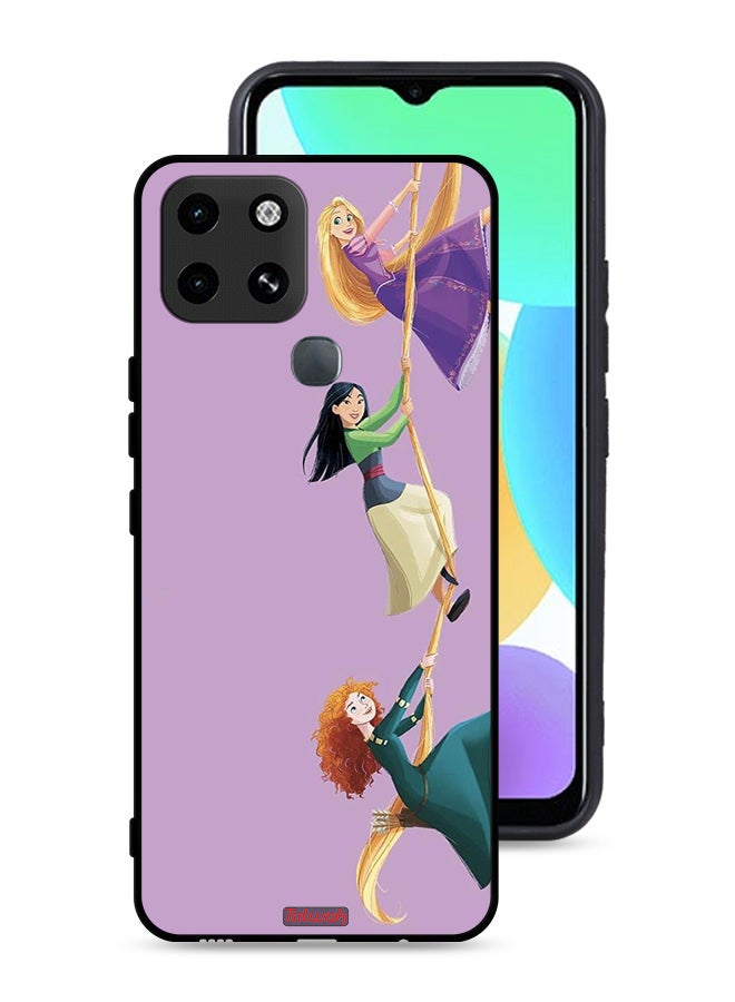 Tolwak Infinix Smart 6 Protective Case Cover Girls Climbing Art - Image 1