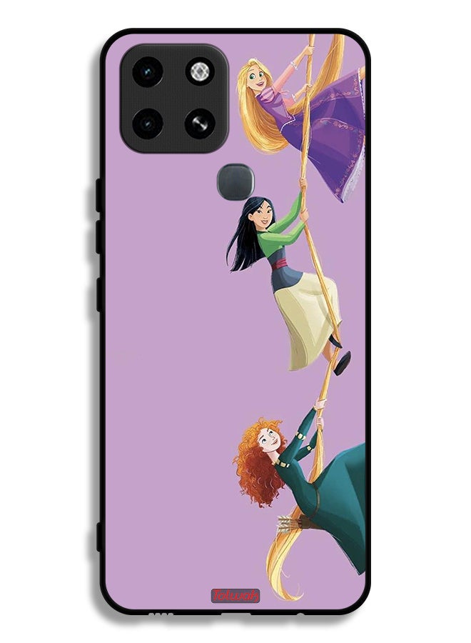 Tolwak Infinix Smart 6 Protective Case Cover Girls Climbing Art - Image 2