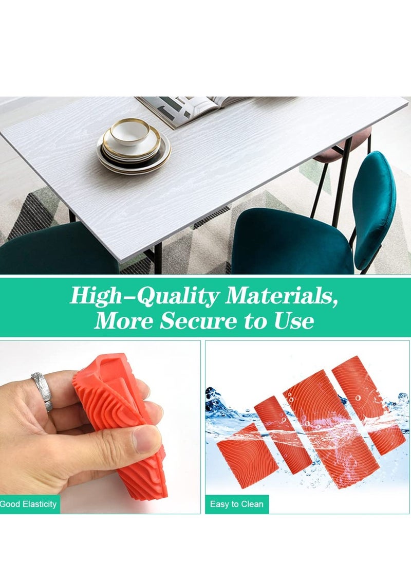 Zikra Wood Graining Painting Tool, 4 PCS Rubber Empaistic Wood Grain Tool Set for DIY Wall Art and Decoration,7.4/8.7/13/15 cm - Image 3