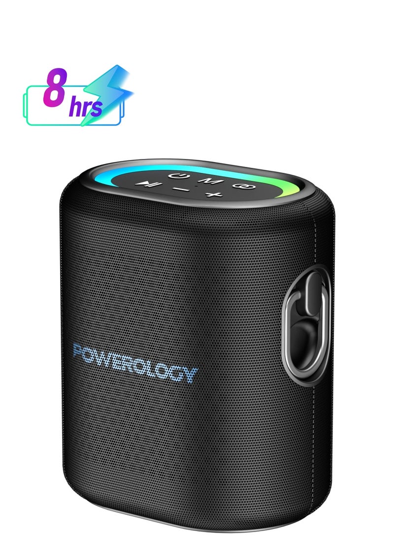 Powerology TWS Portable Loud Speaker 20W / RGB Light / Powerful Driver / Wireless Speaker - Black  - Image 1