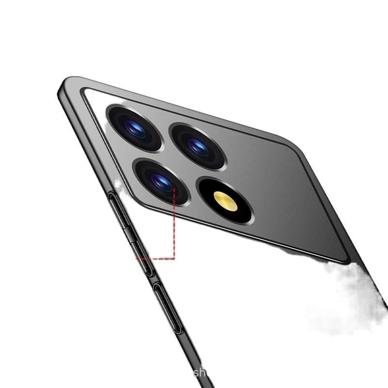 غطاء واقي بPC لـ Redmi Turbo 3 مع مقاوم للصدمات وحماية من السقوط مع مقاوم للصدمات مع تغطية كاملة مع ملمس غير لامع باللون أسود باللون الأسود باللون الأحمر - Image 5