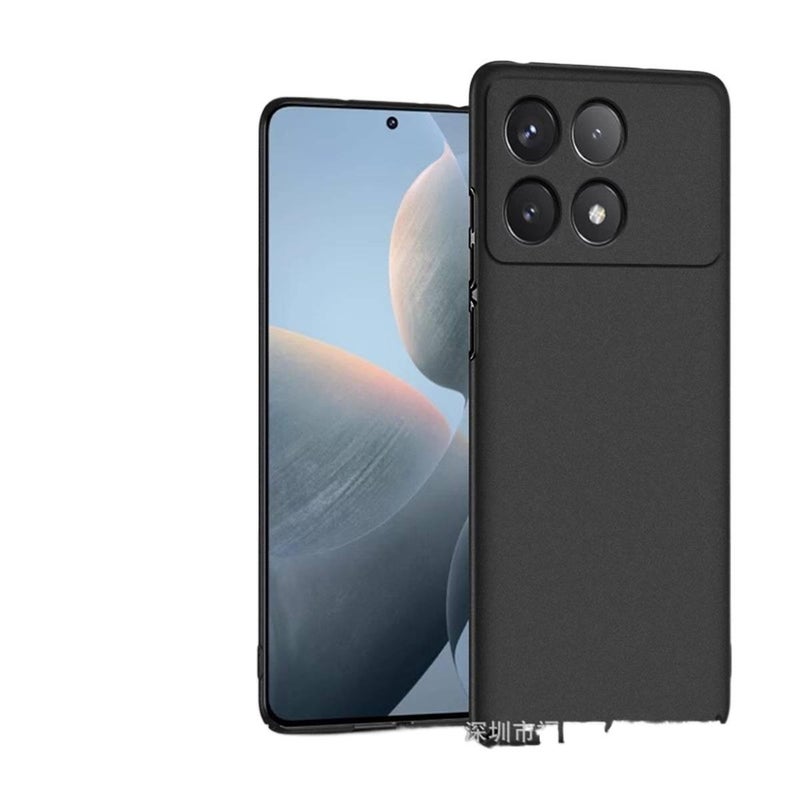 غطاء واقي بPC لـ Redmi Turbo 3 مع مقاوم للصدمات وحماية من السقوط مع مقاوم للصدمات مع تغطية كاملة مع ملمس غير لامع باللون أسود باللون الأسود باللون الأحمر - Image 1