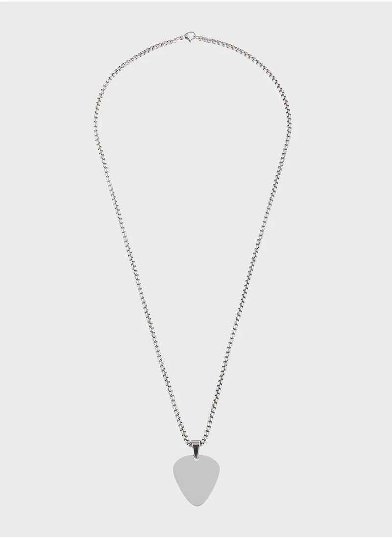 Robert Wood Pendant Chain Necklace