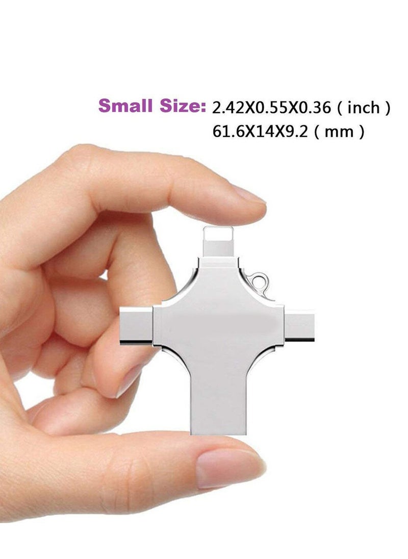 ELTRAZONE - High Speed 4 In 1 Multi-function OTG USB Flash Drive Type-C Pen drive 3.0 Memory Disk For iPad Android iOS PC 128GB - Image 1