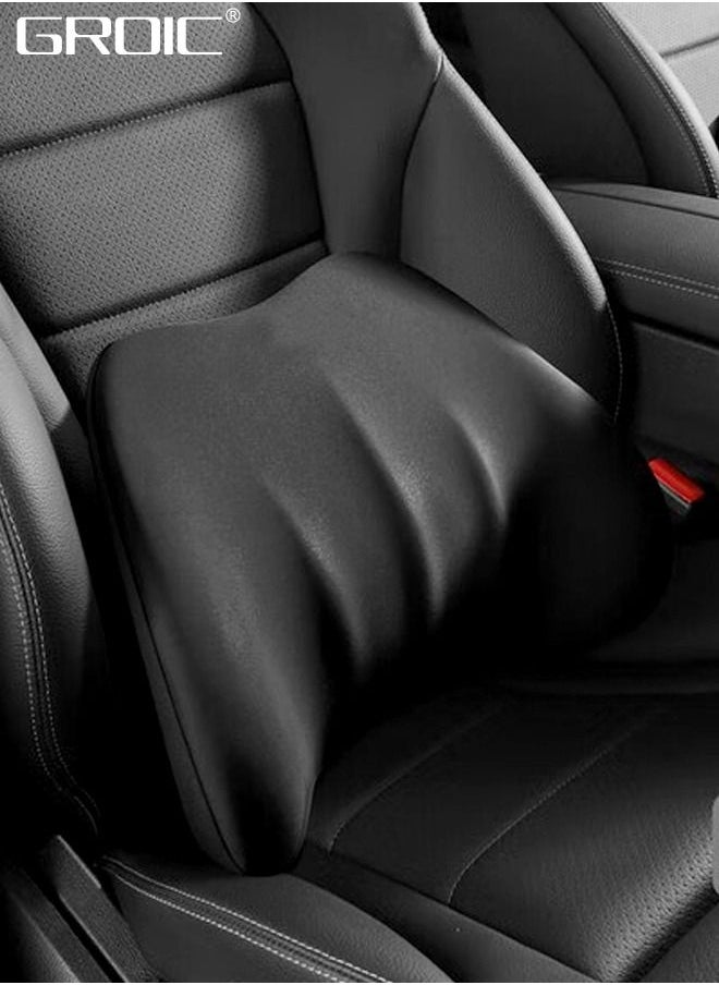 GROIC Car Lumbar Support Pillow,Memory Foam Lumbar Support Cushion,Ergonomic Design 3D Spine Back Support Pillow Relieve Back Pain and Muscle Tension for Office Chair or Car Seat  - Image 1