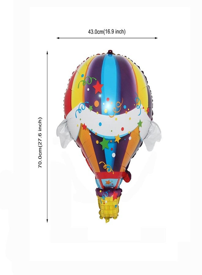 Morndew 2 PCS Hot Air Balloons Foil Balloons for World Travel Themed Party Baby Shower Birthday Party Wedding Party Decorations - Image 4