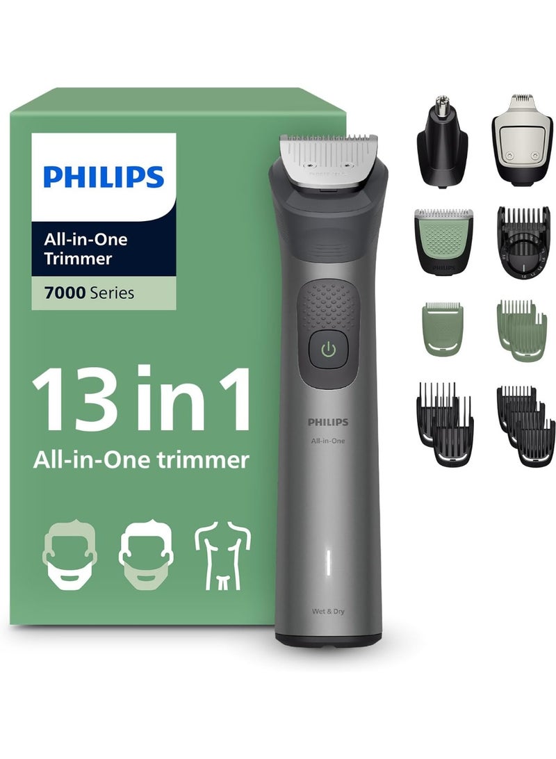 Philips All-in-One Trimmer 7000 Series 13-in-1 Men's Grooming Kit MG7922/15 Silver - Image 1