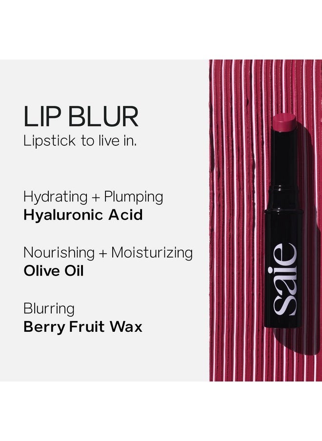 Saie - Lip Blur Soft Matte Hydrating Lipstick Longwearing Shine Free + Hydrating Lip Color Buildable Shades With Matte Coverage Pop (0.07 Oz) - Image 1