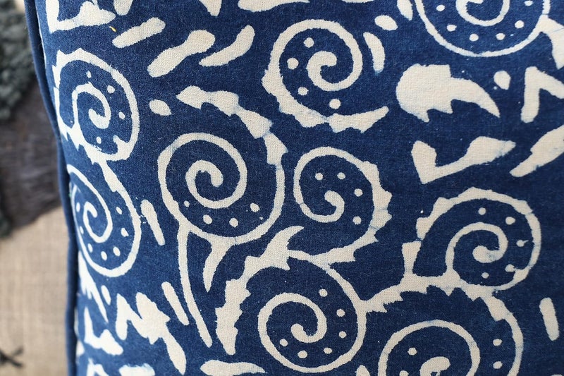 IMPEXART PVT LTD Cotton 16TC Cushion Cover 18x18 inch Blue Set of 1 - Image 3