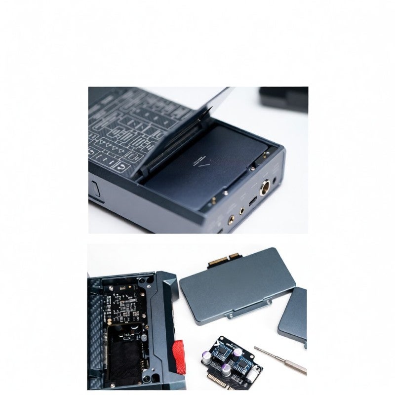 Portable Headphone Amplifier: Grey, Dual OLED Display - Advanced XMOS 16-core XU316, Flagship ES9039SPRO DAC Chip for Audiophiles, Home & On-the-Go Audio Use - Image 5