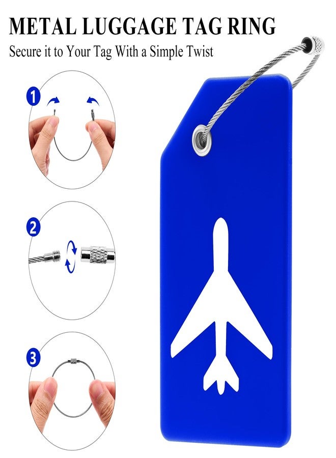 Gostwo Silicone Luggage Tag Baggage Handbag School Bag Suitcase Instrument Tag Label by Gostwo（Blue） - Image 2