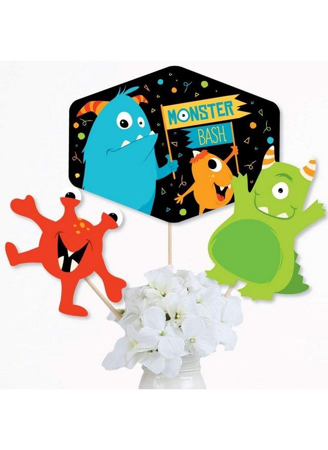 Big Dot of Happiness Monster Bash Little Monster Birthday Party Or Baby Shower Party Centerpiece Sticks Table Toppers Set Of 15  - Image 3
