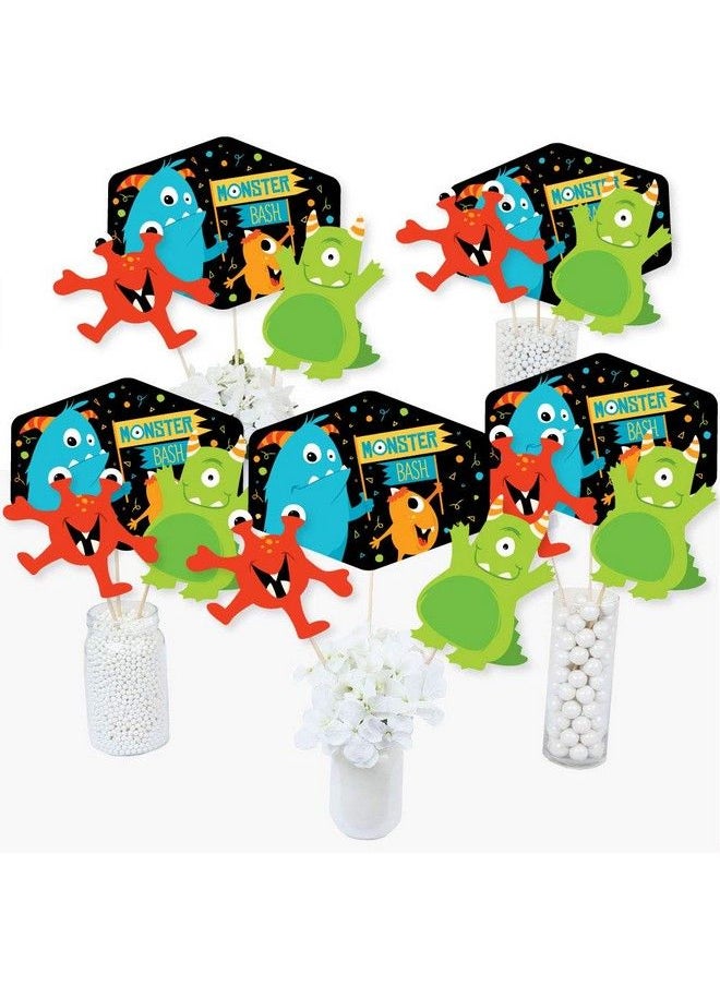 Big Dot of Happiness Monster Bash Little Monster Birthday Party Or Baby Shower Party Centerpiece Sticks Table Toppers Set Of 15  - Image 2