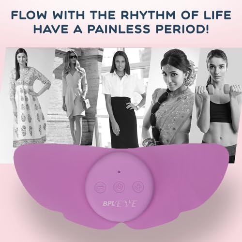 BPL Medical Technologies EVE Instant Period Pain Relief Device| Menstrual Cramp Relief Massager| Safe & Easy to wear| Portable & Light weight| Chemical Free| Wireless and Rechargeable - Pink - Image 4