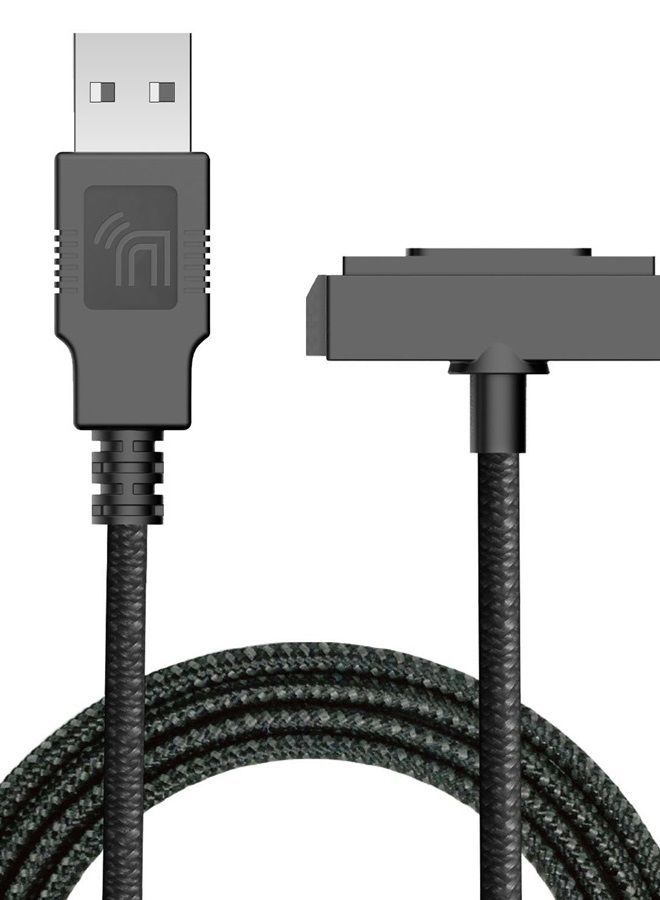 Nakedcellphone شاحن لهواتف Sonim XP5/XP6/XP7، علامة تجارية سوداء [كابل شحن/مزامنة متين مضفر] USB [مع نقاط اتصال مغناطيسية] لهواتف XP5700، XP6700، XP7700 - Image 1