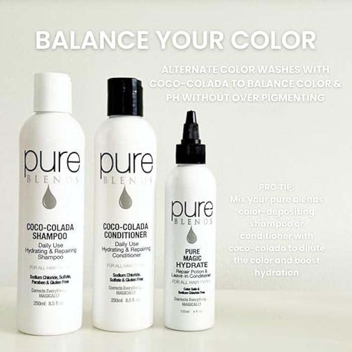 Pure Blends Lemon Moisturizing Color Depositing Conditioner, 8.5 Fl Oz - Infused with Coconut Oil, Keratin & Collagen, Prevents Color Fade, Extends Color Service on Color Treated Hair - Image 5
