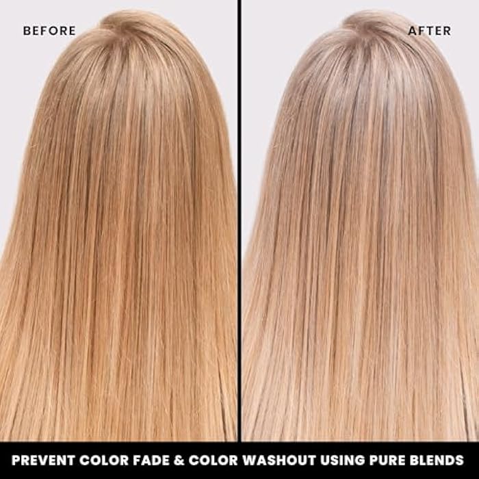 Pure Blends Lemon Moisturizing Color Depositing Conditioner, 8.5 Fl Oz - Infused with Coconut Oil, Keratin & Collagen, Prevents Color Fade, Extends Color Service on Color Treated Hair - Image 3