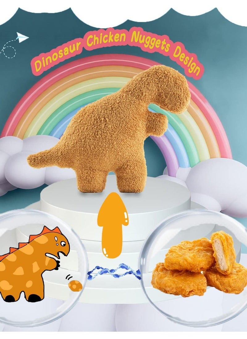 Excefore Dino Chicken Nugget Pillow, Hilarious Chicken Nugget Plush in Dinosaur Shape, Perfect Funny Gift for Kids, Boys, and Girls' Birthdays  - Image 3