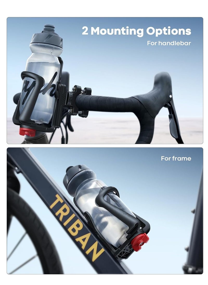 GUDOO Bike Water Bottle Holder for 1.9-2.8" Diameter Bottles for Handlebar and Frame Motorcycle Cup Holder Bicycle Drink Cage with Screw Tool Fit Standard and Smaller Size Bottles  - Image 4