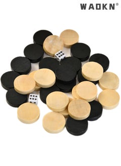 WAOKN Wooden Chess Set,3-in-1 Chess Board Games with Folding Chess Board, Chess&Checkers, Backgammon, Tic Tac Toe Games,Travel Folding Chess Board Game Sets for Adults and Kids，with Folding Carrying Case  - Image 4