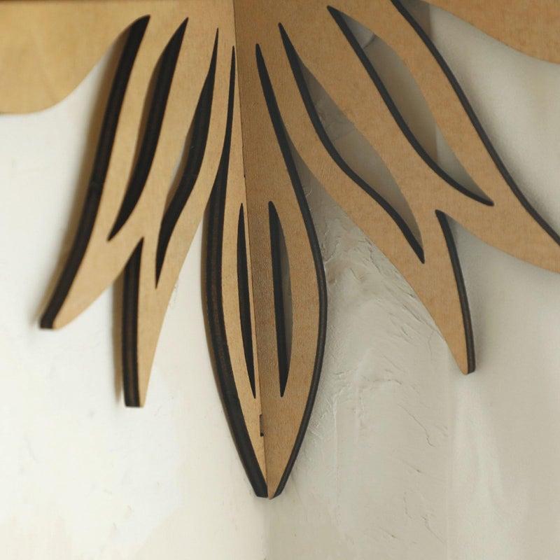 Modern Carved Flower Wall Shelf Corner Organizer Decorative Floating Storage Rack - Image 5