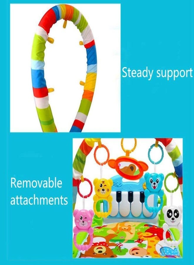 KAVANA Kick and Play Musical Keyboard Baby Gym Mat with Lights, Rattles, and Piano - Multi-Function Fitness Rack for Infants, Boys and Girls, Perfect Developmental Play Mat Gift - Image 3