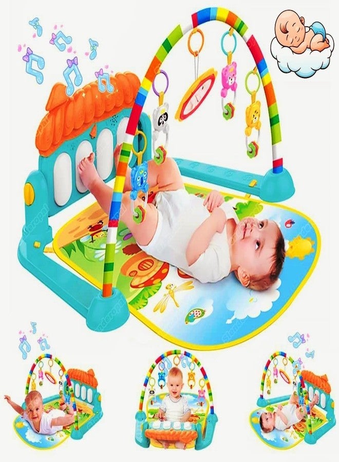KAVANA Kick and Play Musical Keyboard Baby Gym Mat with Lights, Rattles, and Piano - Multi-Function Fitness Rack for Infants, Boys and Girls, Perfect Developmental Play Mat Gift - Image 1