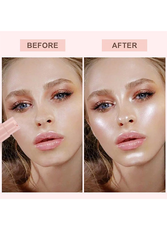 بوداير - سائل هايلايتر توهج طبيعي للوجه والجسم ، مصباح سائل مرطب مقاوم للماء لوميض طويل الأمد ، عصا تمييز كفاف سهلة التطبيق مع وسادة - Image 1