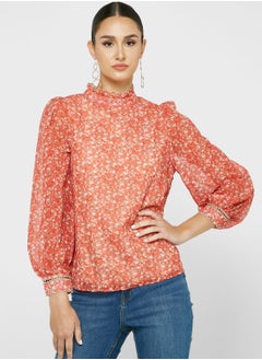 Ditsy Print Top