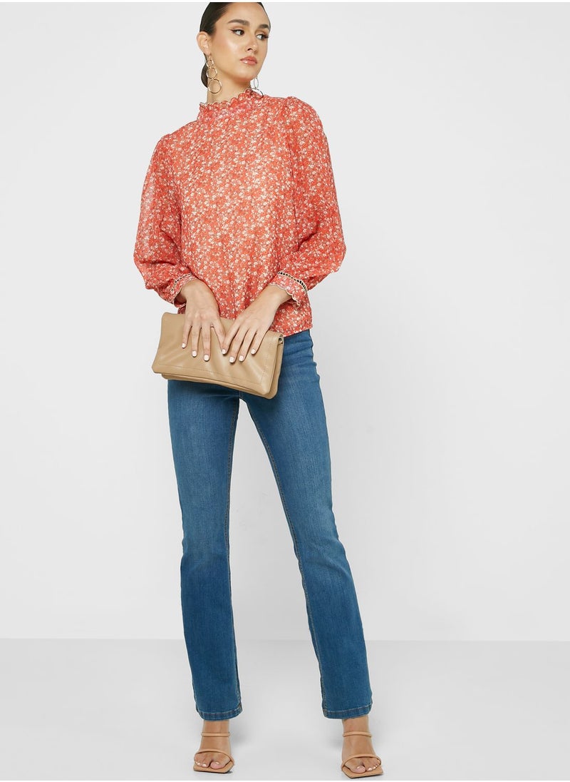 ELLA - Ditsy Print Top - Image 1