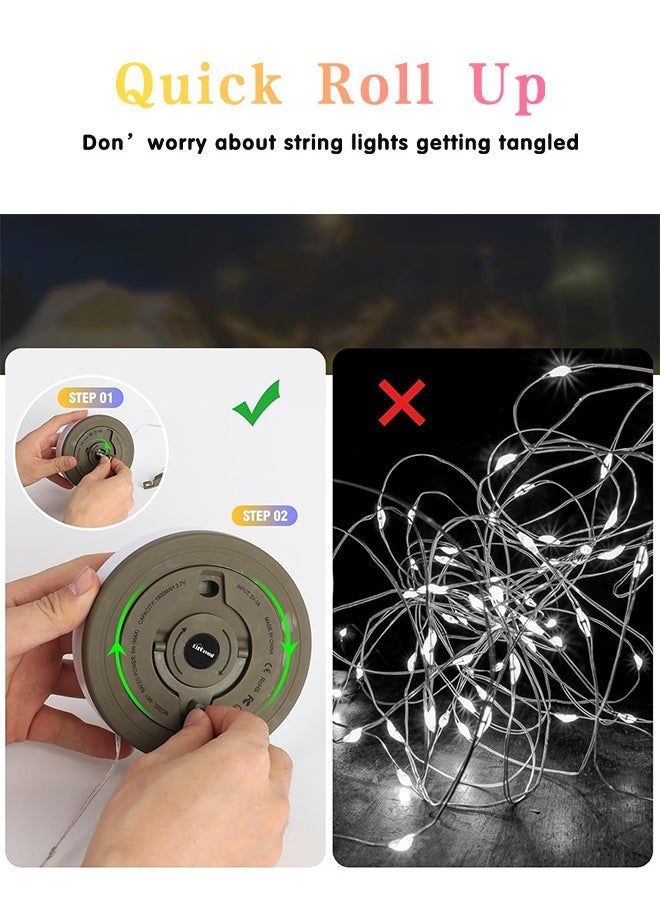Generic Colored light，RGB Camping String Lights, App can control the light color, for Outdoor Decor in Tents, Awning, Garden  Festivals, Camping Essentials (22.97FT)  - Image 3
