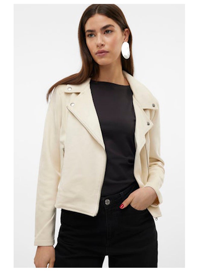 VERO MODA Short Faux Suede Jacket - Image 4