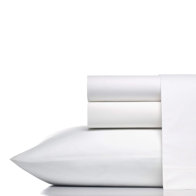 Vera Wang  King Sheets Cotton Percale Bedding Set Crisp  Cool Room Essentials White King