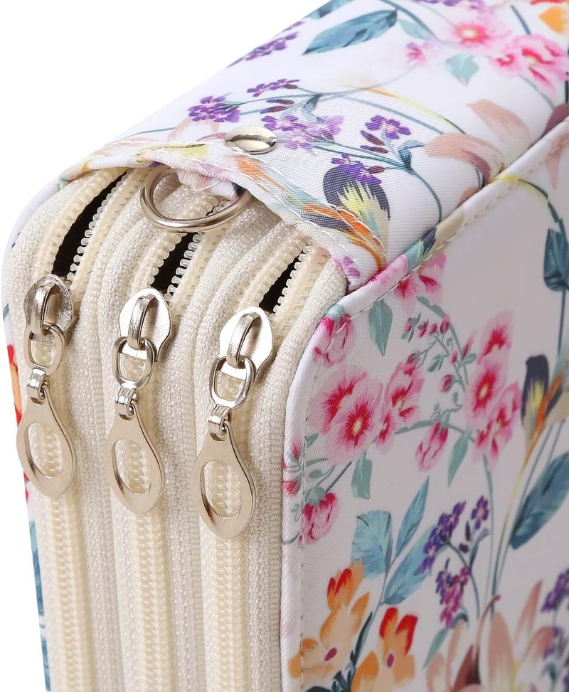Lbxgap Portable Colored Printing Pattern Pencil Case Holds 72 pcs Pencils Bag Organizer with Handy Wrap Portable- Multilayer Holder for Watercolor Pens or Markers, Pencil Case Organizer for Artist - Image 5