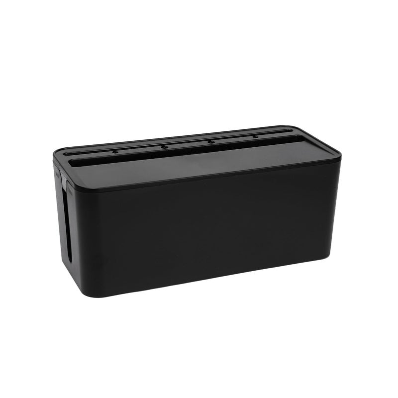 Neomate Cable Management Box | Cord Organizer for Power Strips, Surge Protectors, Extension Boards, and Routers | Child-Safe TV Cord Box for Home, Office, and Desktop Use | Black - Image 3