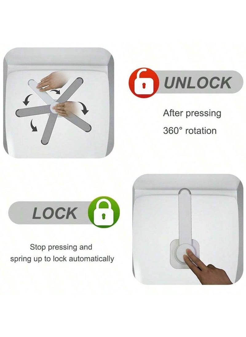XiuWoo Baby Toilet Seat Lock Toilet Lid Safe Lock  No Tools Needed Easy Installation with 3M Adhesive For Children, Infant, Dogs And Cats  - Image 4