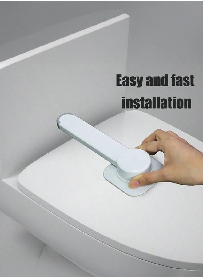 XiuWoo Baby Toilet Seat Lock Toilet Lid Safe Lock  No Tools Needed Easy Installation with 3M Adhesive For Children, Infant, Dogs And Cats  - Image 1