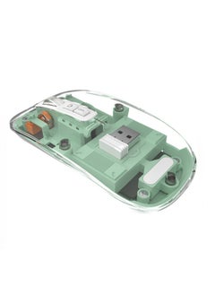 Generic Transparent Mouse Wireless Magnetic Three-mode Mouse Low Power Mouse One-click Return To Desktop Type-C Charging Mouse-Specifications:Orange  - Image 4