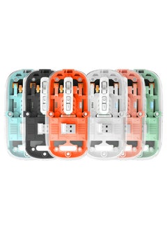 Generic Transparent Mouse Wireless Magnetic Three-mode Mouse Low Power Mouse One-click Return To Desktop Type-C Charging Mouse-Specifications:Orange  - Image 3