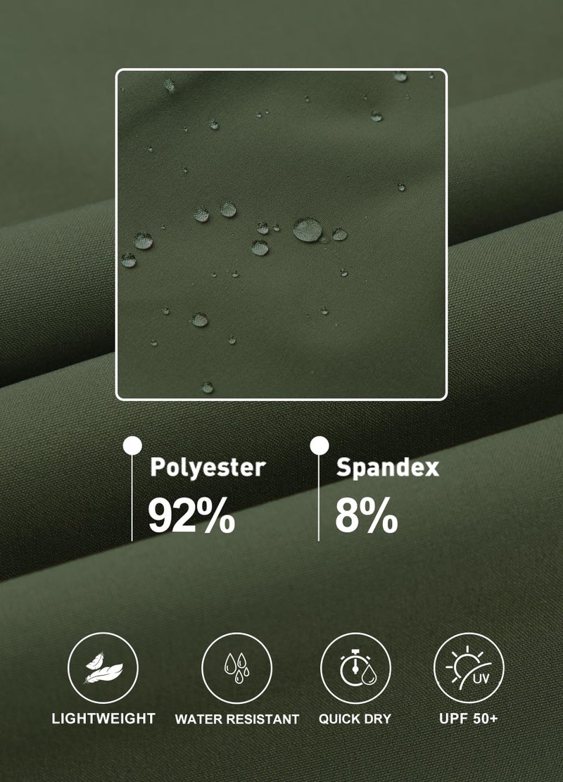 Libin Women's Cargo Joggers Lightweight Quick Dry Hiking Pants Athletic Lounge Casual Travel, Army Green L - Image 5