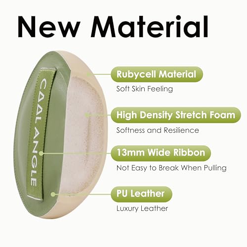 COOL-ANGLE 5Pcs Makeup Sponge For Foundation Concealer And Powder, Latex Free Blender Sponge For Natural And Easy Makeup Soft Long-lasting And Beginner-friendly, Green, Medium - Image 4