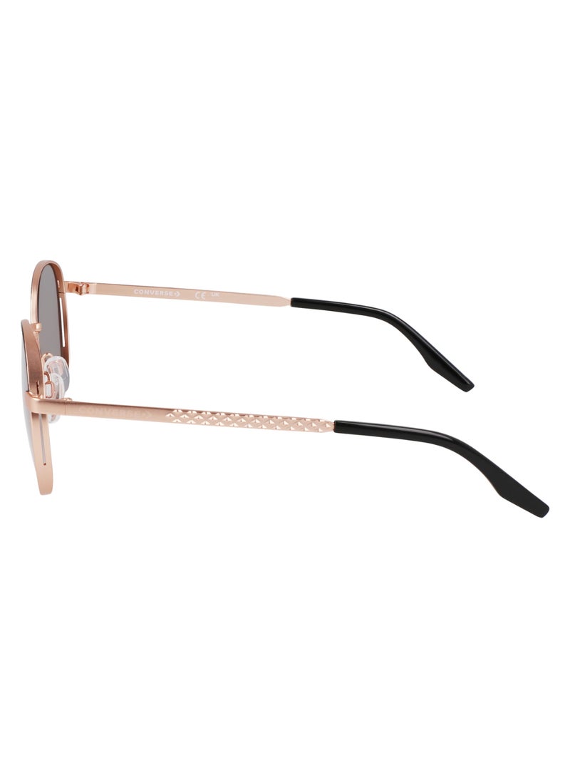 CONVERSE Women's UV Protection Round Shape Metal Sunglasses CV107S FOXING II-780-5120 - Lens Size: 51 - Satin Rose Gold/Black - Image 4