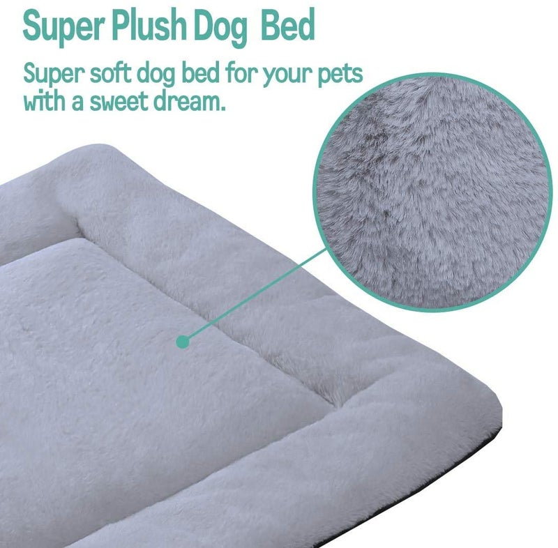 KOZI PET Summer Super Soft Dog & Cat Crate Fabric Bed -Fluffy Pet Bed All Season-Machine Wash & Dryer Friendly-Anti-Skid Pet Beds (Medium) - Image 2
