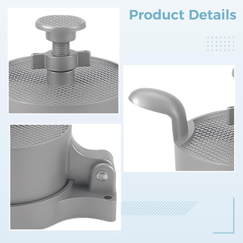 Silver Burger Press, Alloy Patty Maker With Handle For Kitchen - Image 4