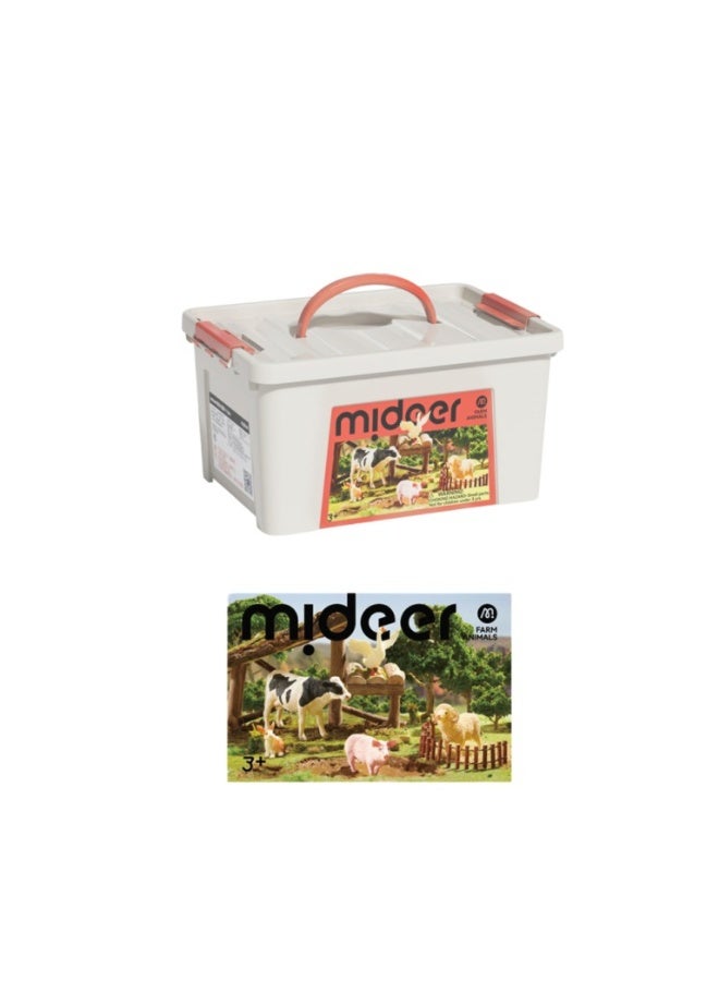 MiDeer Farm Animal Figures Set for Kids – 11 Piece Realistic Farm Animal Toy Collection with Storage Box, Educational Pretend Play Farm Animals, Learning Toy for Toddlers & Children Age 3+ - Image 1