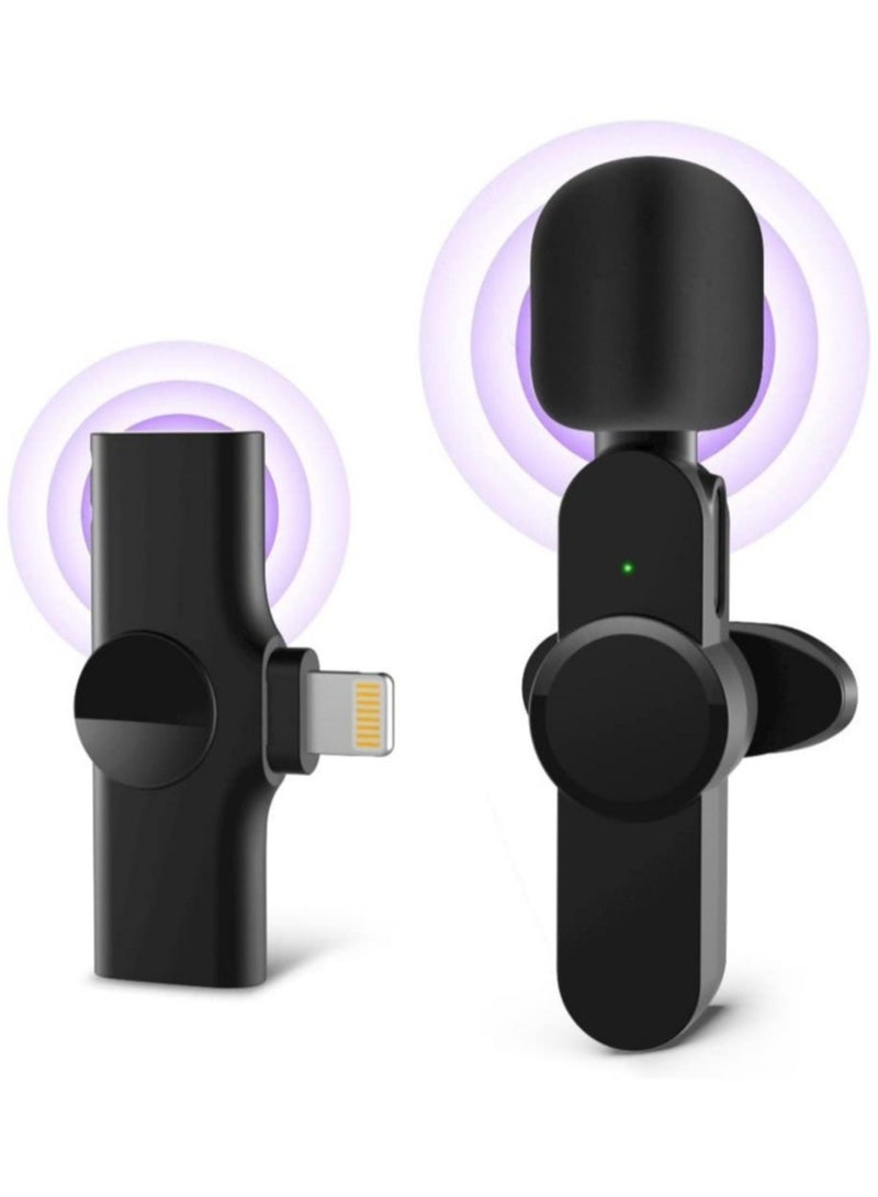 "Wireless Lavalier Microphone for iPhone/iPad – Auto-Sync Mic for YouTube, Facebook Live Stream & Vlogging with 2 Clips" - Image 1